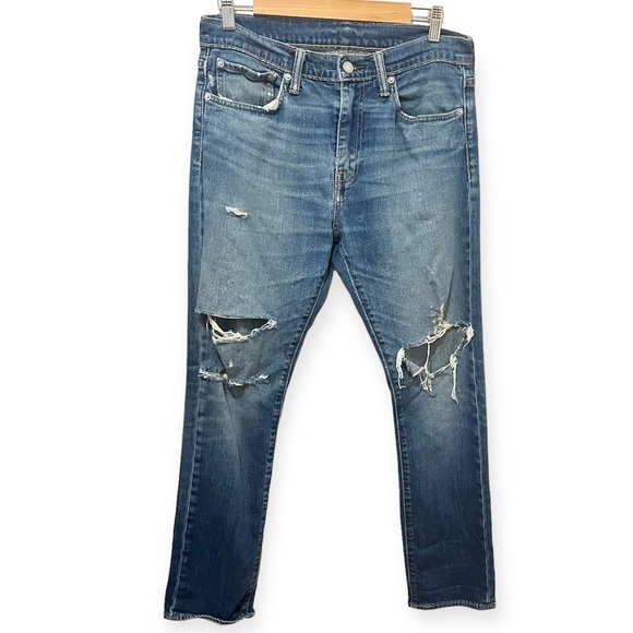Levi’s Mens 510 Distressed Ripped Knee Skinny Jeans Size 31 x 30 - Picture 1 of 9